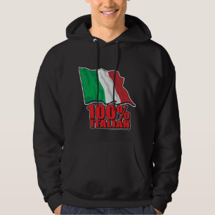 100 % italienische Flagge Hoodie