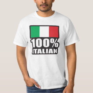 100 % italienische Flagge T-Shirt