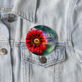 100 Jahre alt, lebhaft Blume Button Button (Beispiel)