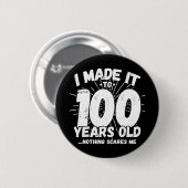 100 Jahre alt Sarcastic Meme Funny 100. Geburtstag Button (Vorne & Hinten)