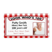 100 Jahre alte Aufkleber - leicht anpassbar (Vorne)