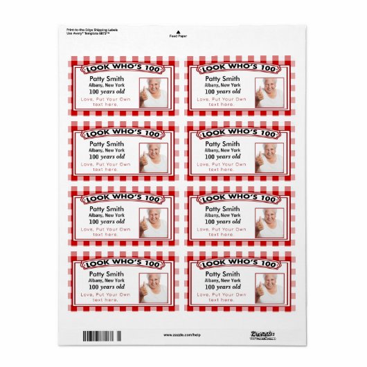 100 Jahre alte Aufkleber - leicht anpassbar (Vorne)