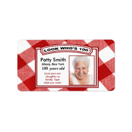 100 Jahre alte Aufkleber - leicht anpassbar Adressaufkleber