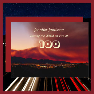 100 Jahre alte Geburtstagsparty lädt Welt zum Feue Einladung