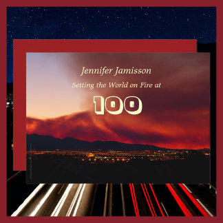 100 Jahre alte Geburtstagsparty lädt Welt zum Feue Einladung