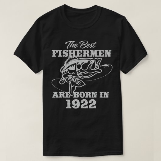 100 Jahre alter Fischer_ Fischerei 1922 100. Gebur T-Shirt (Design vorne)