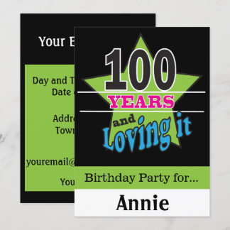 100 Jahre alter Geburtstag Einladung