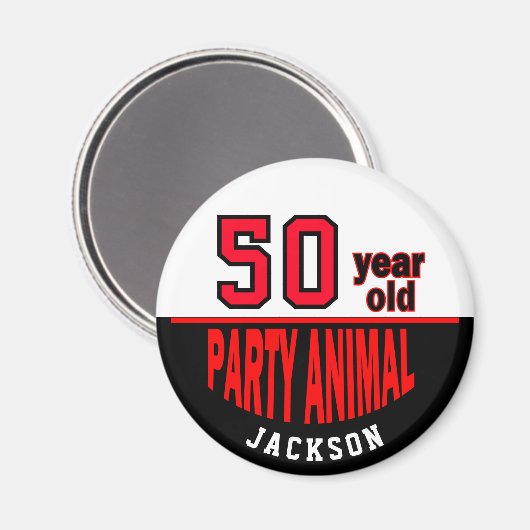 100 Jahre altes Party Magnet (Vorderseite/Rückseite)