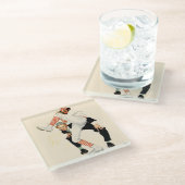 100 Jahre Baseball Glasuntersetzer (Schrägansicht)