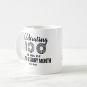 100 Jahre Black History Month gefeiert Kaffeetasse (Vorderseite Links)