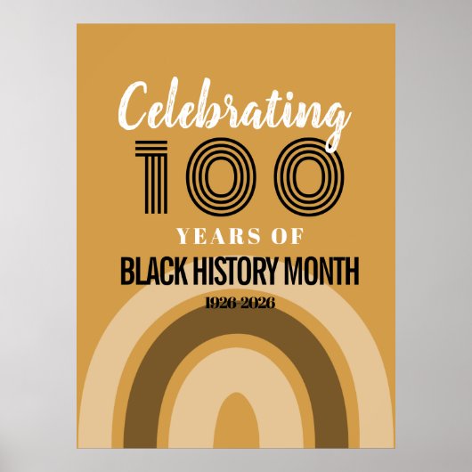 100 Jahre Black History Month gefeiert Poster (Vorne)