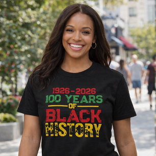 100 Jahre Black History Typography T-Shirt