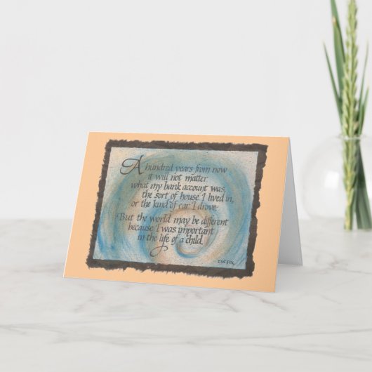 100 Jahre danken Ihnen zu kardieren Dankeskarte (Vorderseite)