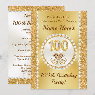 100 Jahre Einladungen zum Geburtstag, Personalisie