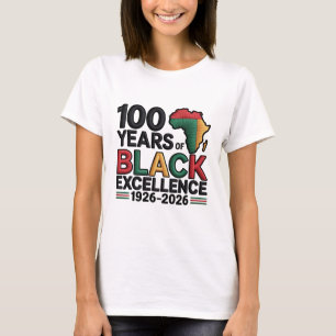 100 Jahre Feier der Exzellenz in der schwarzen Ges T-Shirt