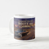 100 Jahre feiern: Route 66 Kaffeetasse (Vorderseite Links)