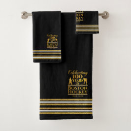 100 Jahre Hockey in Boston Badhandtuch Set