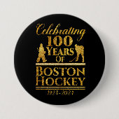 100 Jahre Hockey in Boston Button (Vorderseite)