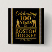100 Jahre Hockey in Boston Button (Vorderseite)