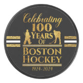 100 Jahre Hockey in Boston Eishockey Puck (Vorderseite)