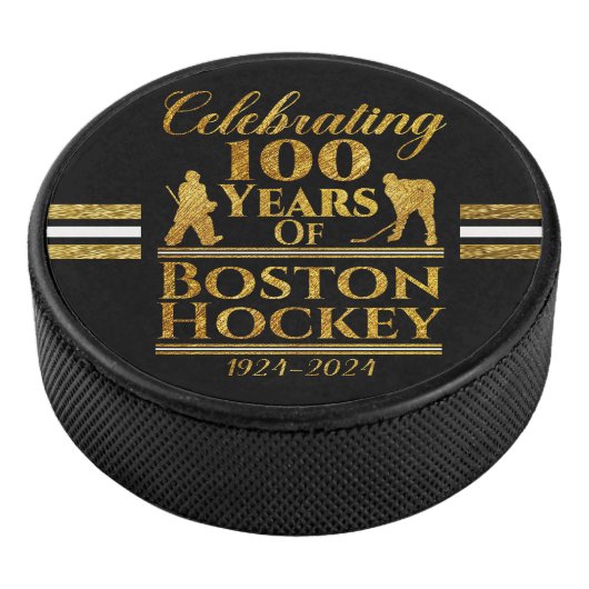 100 Jahre Hockey in Boston Eishockey Puck (3/4)