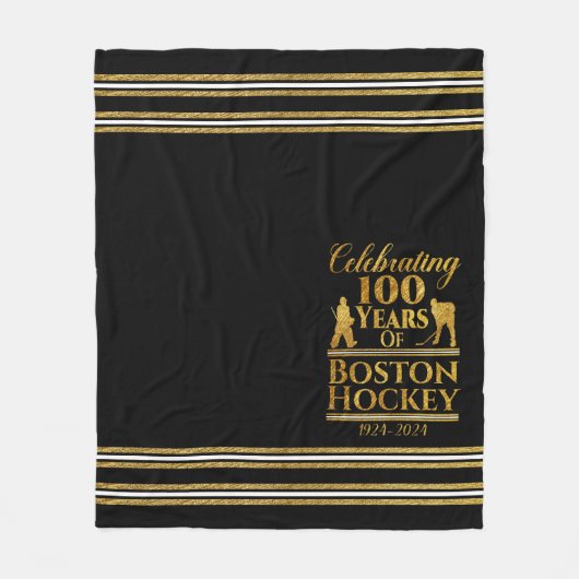 100 Jahre Hockey in Boston Fleecedecke (Vorderseite)