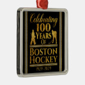 100 Jahre Hockey in Boston Ornament Aus Metall (Rechts)