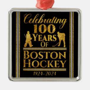 100 Jahre Hockey in Boston Ornament Aus Metall