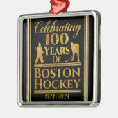 100 Jahre Hockey in Boston Ornament Aus Metall (Links)