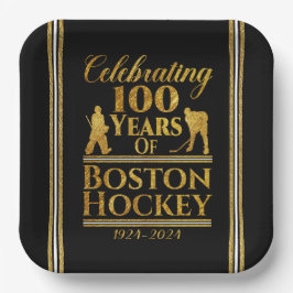 100 Jahre Hockey in Boston Pappteller