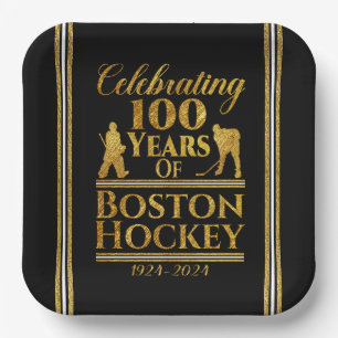 100 Jahre Hockey in Boston Pappteller