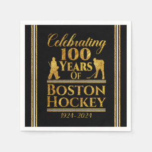 100 Jahre Hockey in Boston Serviette