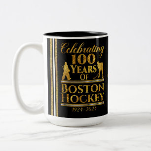 100 Jahre Hockey in Boston Zweifarbige Tasse