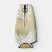 100 Jahre Hundertjähriger Geburtstagsschwarz/Gold- Flaschenkühler (Rückseite)