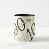 100 Jahre Hundertjähriger Geburtstagsschwarz/Gold- Tasse (Zentrum)