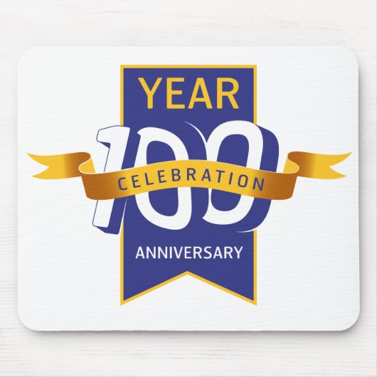 100-Jahre-Jubiläumslogo Mousepad (Vorne)