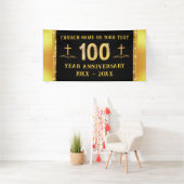 100 Jahre Kirchenanfang Themen, Schwarz und Gold Banner (Insitu)