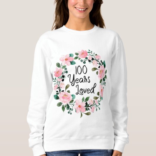 100 Jahre Liebe Männer Frauen 100 Jahre alt Cool 1 Sweatshirt (Vorderseite)