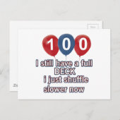 100 Jahre lustige Geburtstagsdesigns Postkarte (Vorne/Hinten)