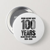 100 Jahre Negro History Week Black HIstory Month Button (Vorne & Hinten)