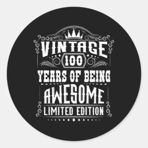 100 Jahre Phantastisch Runder Aufkleber