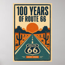 100 Jahre Route 66 Centennial Litho