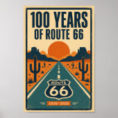 100 Jahre Route 66 Centennial Litho Poster (Vorne)