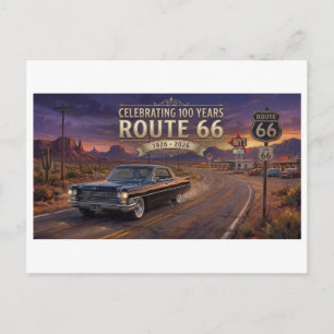 100 Jahre Route 66: Eine Feier  Feiertagspostkarte