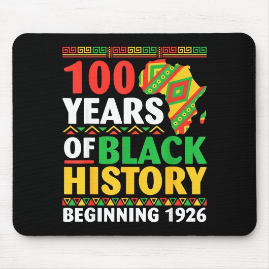 100 Jahre schwarze Geschichte beginnend 1926 Cente Mousepad (Vorne)