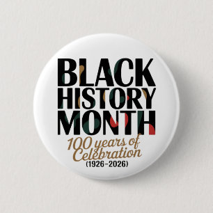 100-Jahres-Feier Black History Month 2026 Button