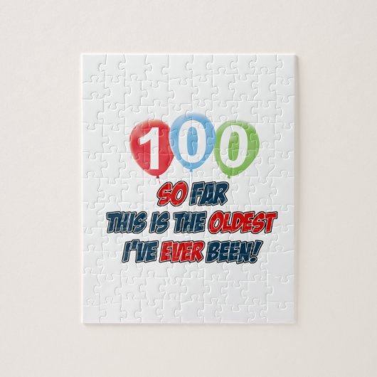 100. jähriger Geburtstagsentwurf Puzzle (Vertikal)