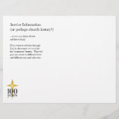 100-jähriges Jubiläum Flyer (Hinten)