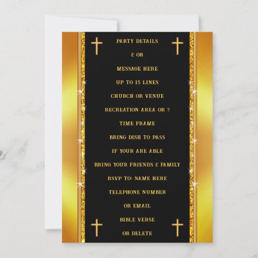 100-jähriges Kirchenjubiläum, ATEMBERAUBEND Diamon Einladung (Rückseite)