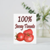 100 % Jersey Tomato Postkarte (Stehend Vorderseite)